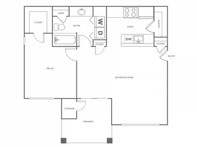 A1 - Renovated 513 floor plan