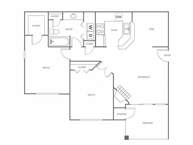 B1 - Renovated 1428 floor plan