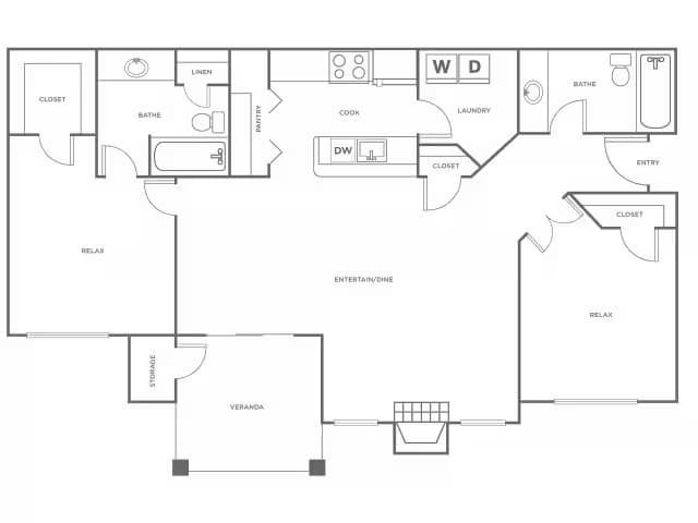 B2 - Renovated 717 floor plan