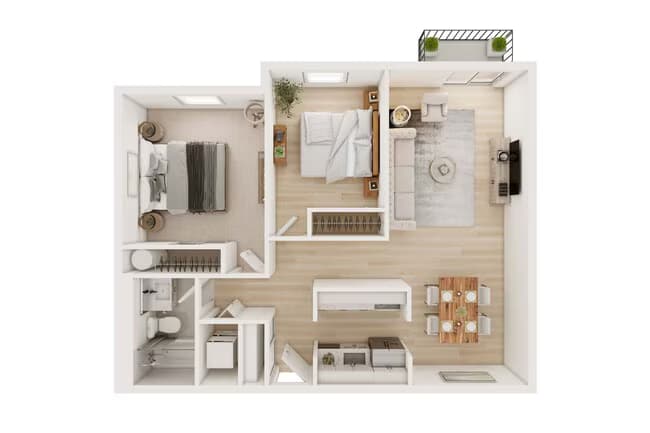 2x1 - Renovated A301 floor plan