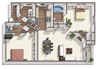 2x2 H302 floor plan