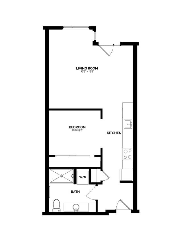 A-3 One Bedroom 149 floor plan