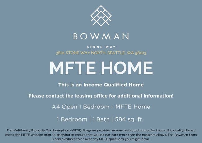 A4 Open 1 Bedroom MFTE 214 floor plan