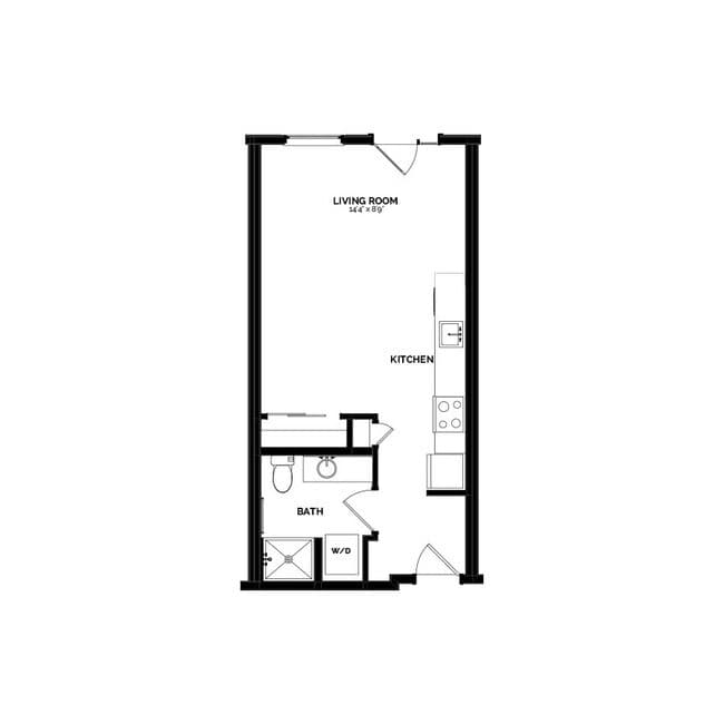 S-1 Studio 068 floor plan