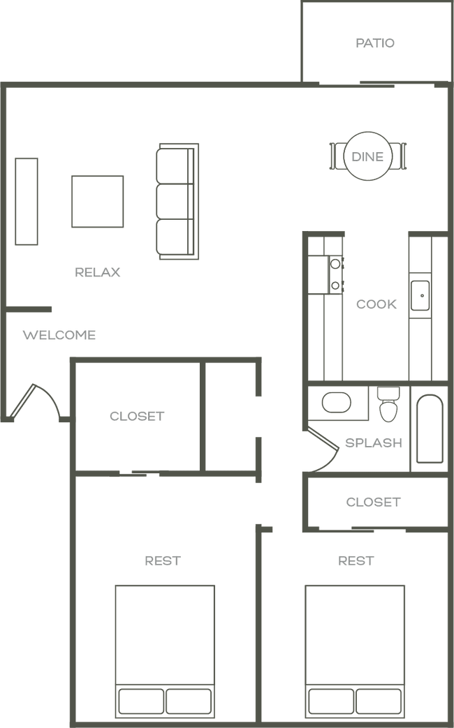 2 Bedroom C10 floor plan