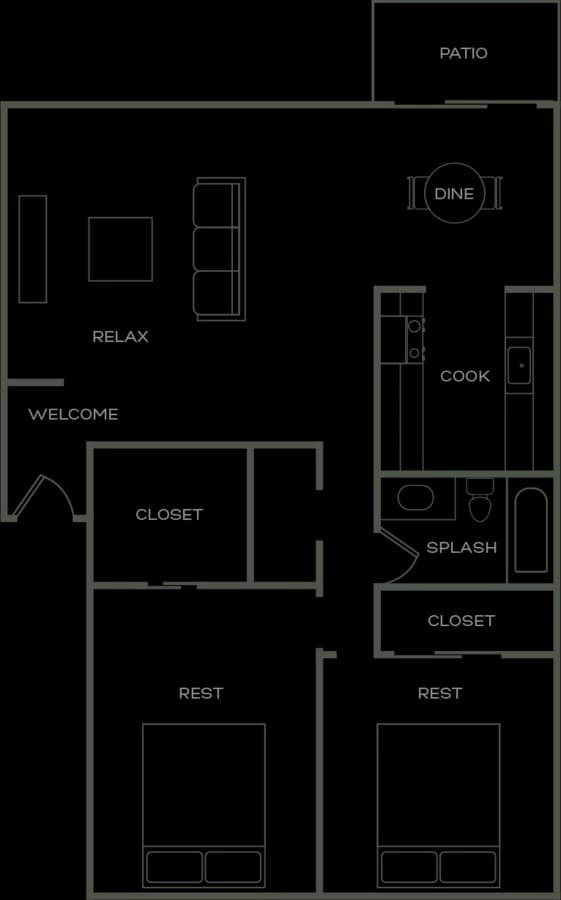 2 Bedroom C18 floor plan