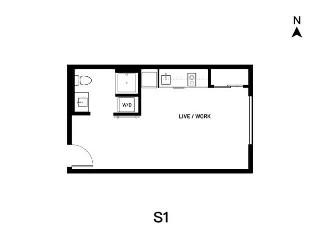 Studio S1 408 floor plan