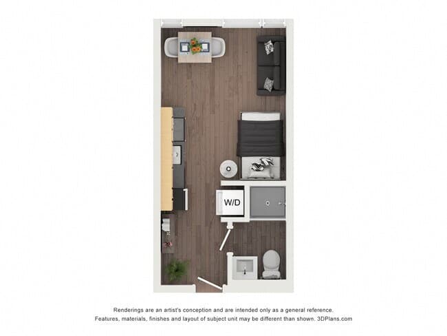 Broadway Studio 404 floor plan