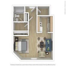 Studio 408 floor plan