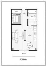 Studio 713 floor plan