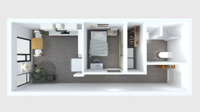 1 Bed E - MFTE ONLY 305 floor plan