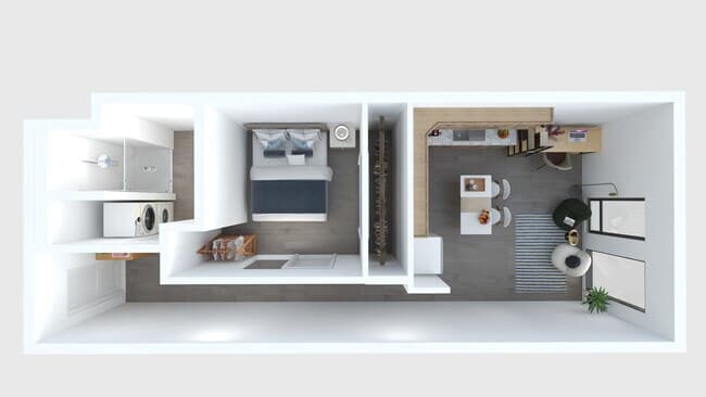 1 Bed E - MFTE, Utilities Included 210MFTE floor plan