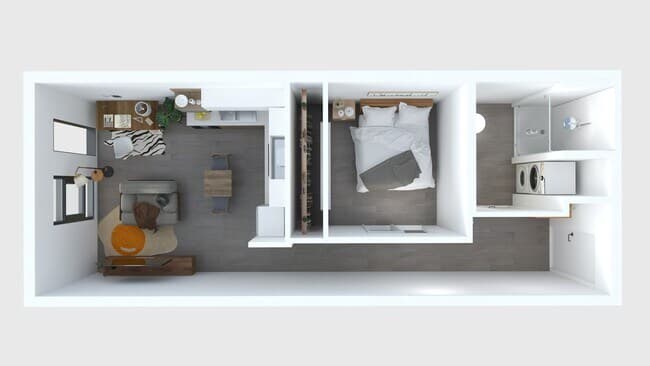 Garden 1 Bed C 207 floor plan
