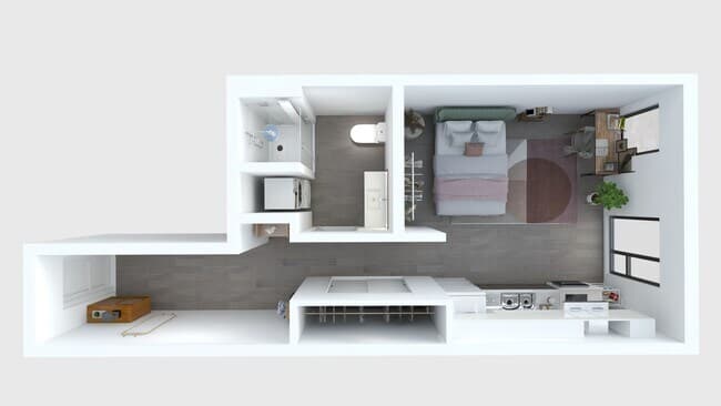 Studio A 214 floor plan