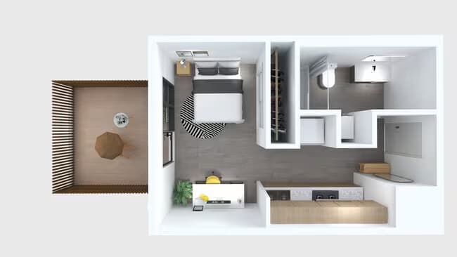 Studio B – MFTE, Utilities Included 406MFTE floor plan