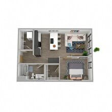 1x1U-6 2519 floor plan