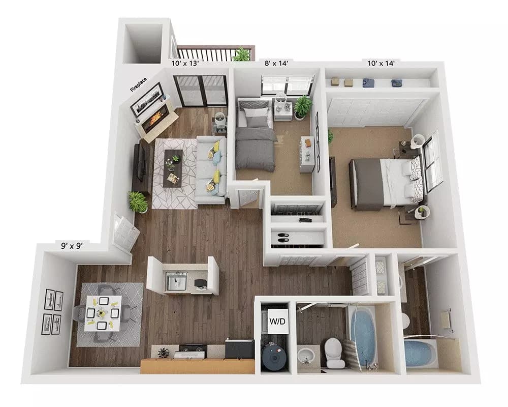 Plan B2 A108 floor plan