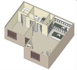 1x1 105 floor plan