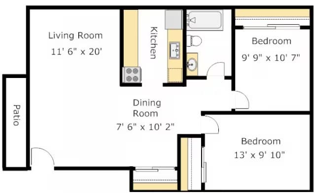 2x1 J-209 floor plan