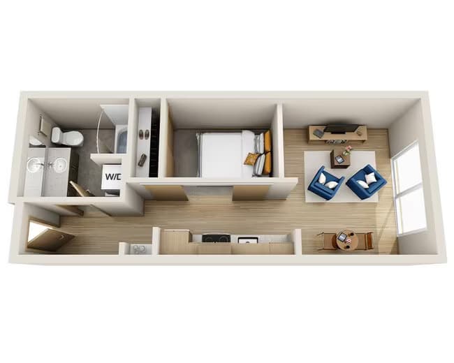 One Bedroom A1D 224 floor plan