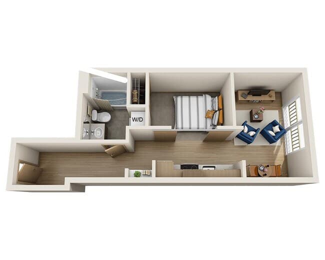 One Bedroom A1E 502 floor plan