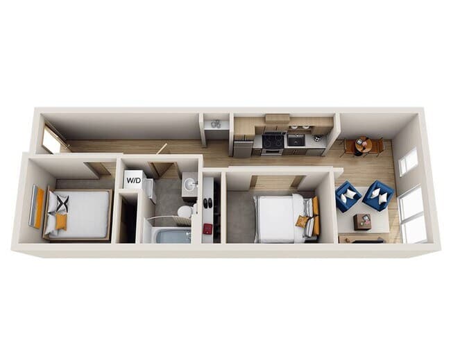 Two Bedroom B1A 708 floor plan