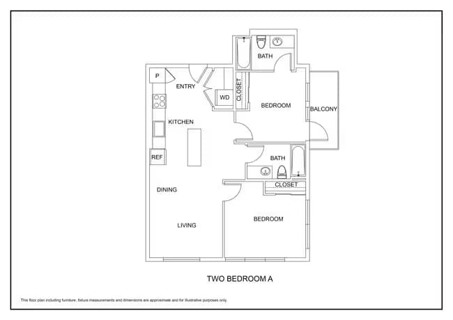 Two Bed 209 floor plan
