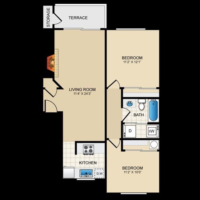 Sierra 2x1 N102 floor plan