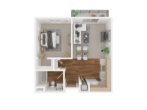1x1B AGE 55+ 122 floor plan