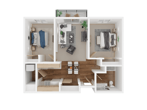 2x1A AGE 55+ 236 floor plan