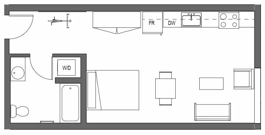 Studio - MFTE S1 409 floor plan