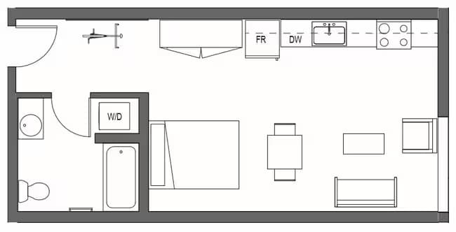 Studio - MFTE S1 407 floor plan