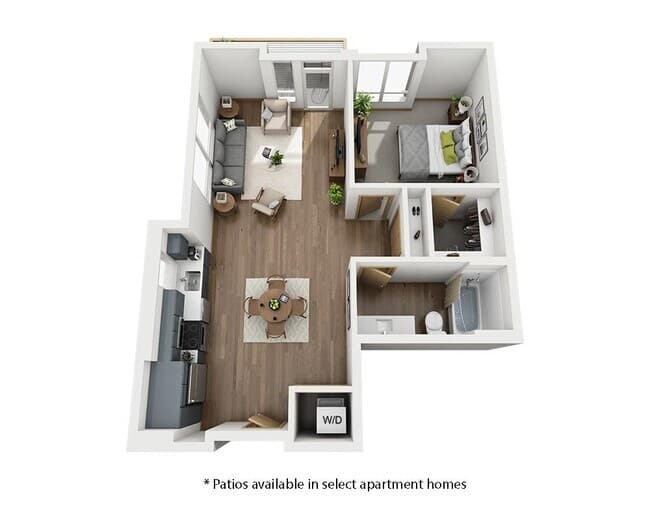 One Bedroom A1E CL2 -MMR B-319 floor plan