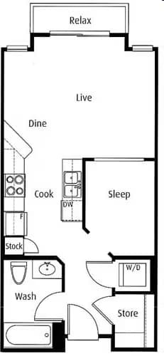 Studio A - Premium B104 floor plan