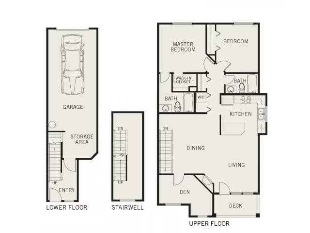 Nisqually 2x2 Den Renovated Plus T102 floor plan
