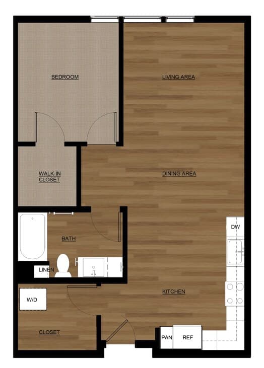 1x1 - A 112 floor plan