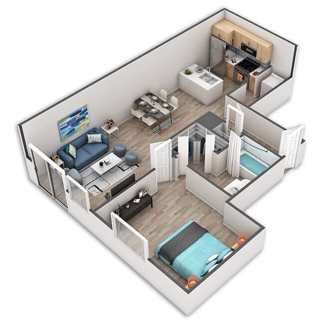 University Platinum 1-405 floor plan
