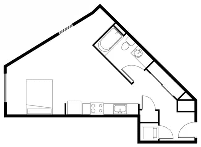 Studio L 410 floor plan