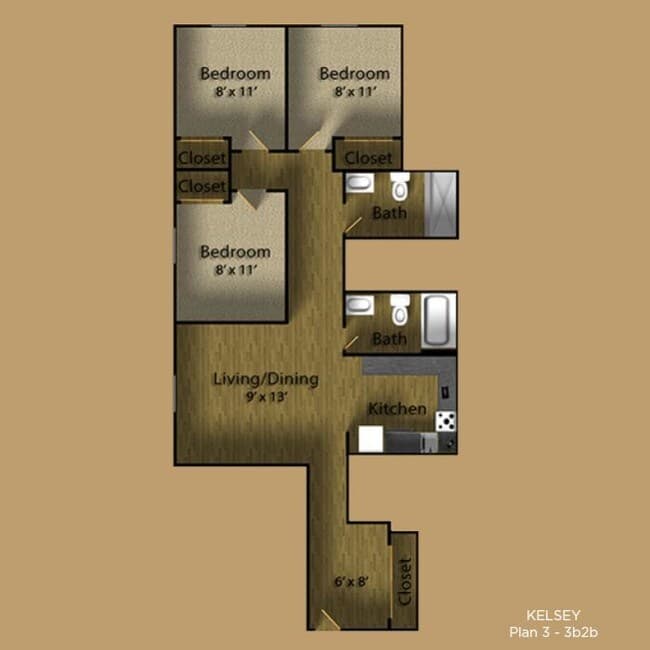 3x2 floor plan