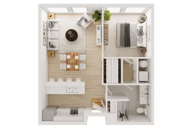1X1 - L 4779-2F floor plan