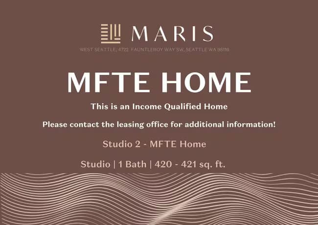 Studio 2 MFTE B205 floor plan