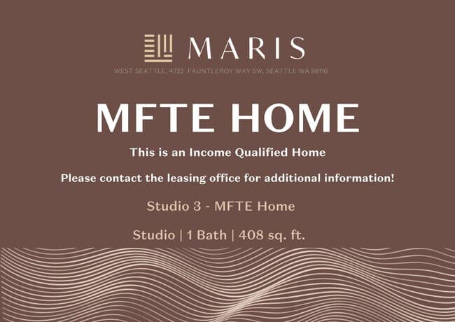 Studio 3 MFTE A629 floor plan