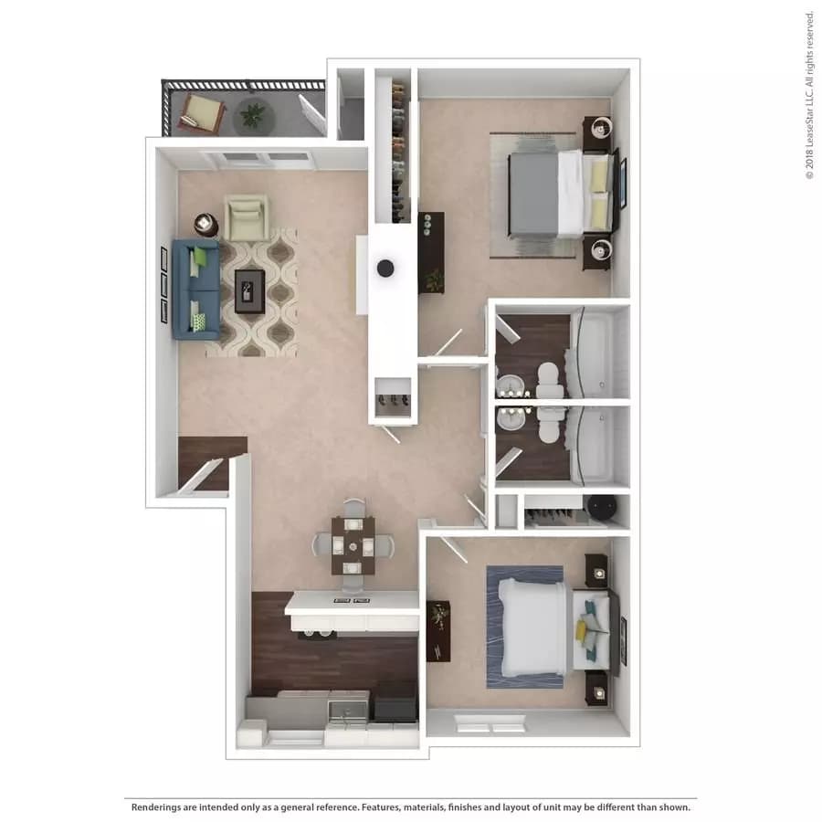 Two Bedroom K303 floor plan