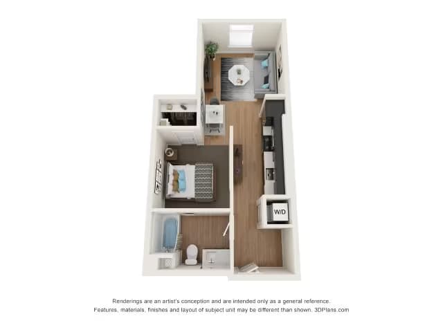 One Bedroom MFTE A421 floor plan