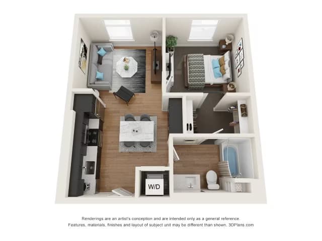 One Bedroom A220 floor plan