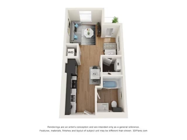 Studio A409 floor plan