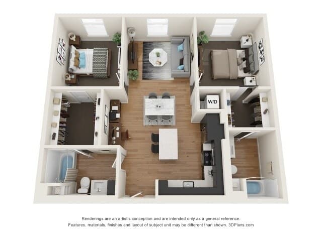 Two Bedroom B514 floor plan