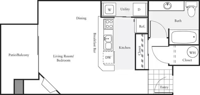 Studio - J 513 floor plan