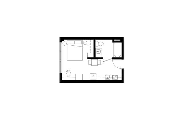 Studio 1 Private floor plan