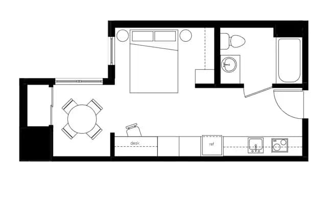 Studio 2 Private floor plan